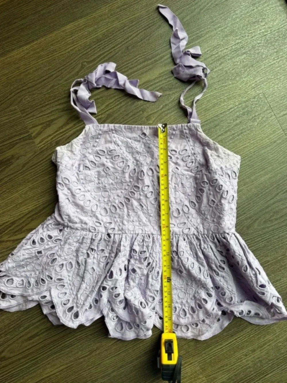 J. Crew Eyelet Peplum Tank